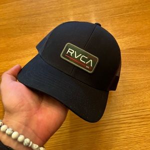 RVCA Black Snapback Hat